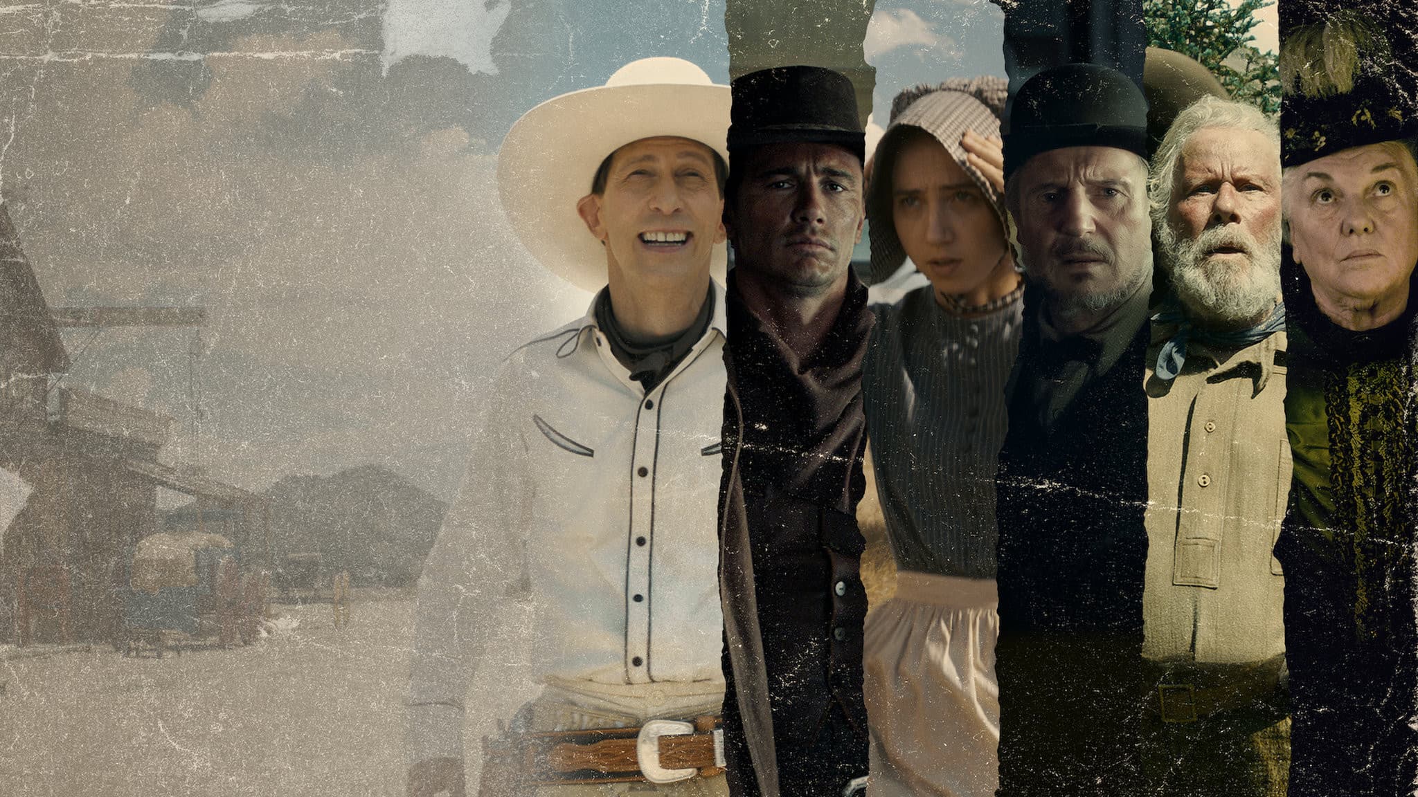 Póster oficial de la película La balada de Buster Scruggs en alta calidad HD 4K