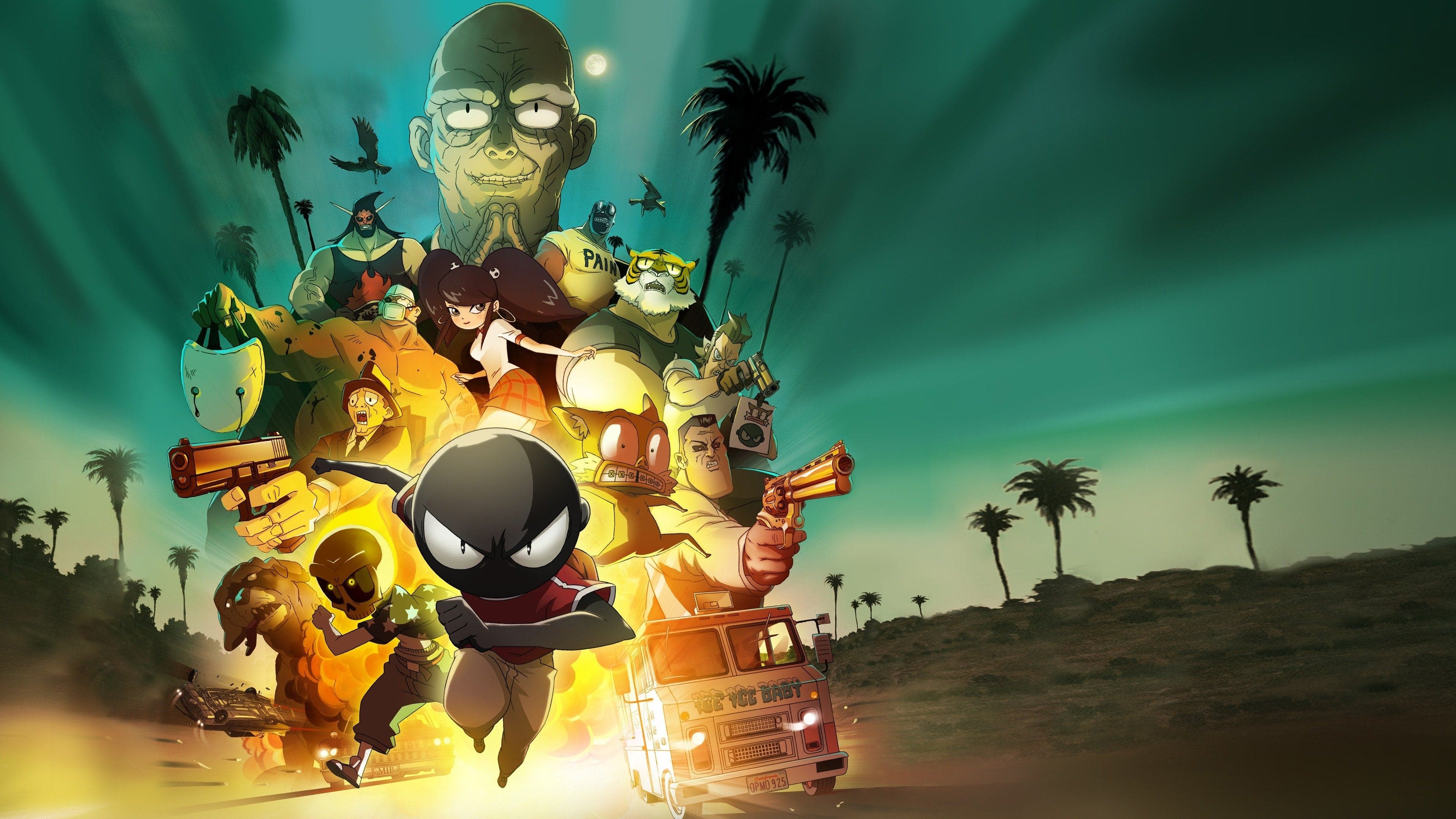 Póster oficial de la película Mutafukaz en alta calidad HD 4K
