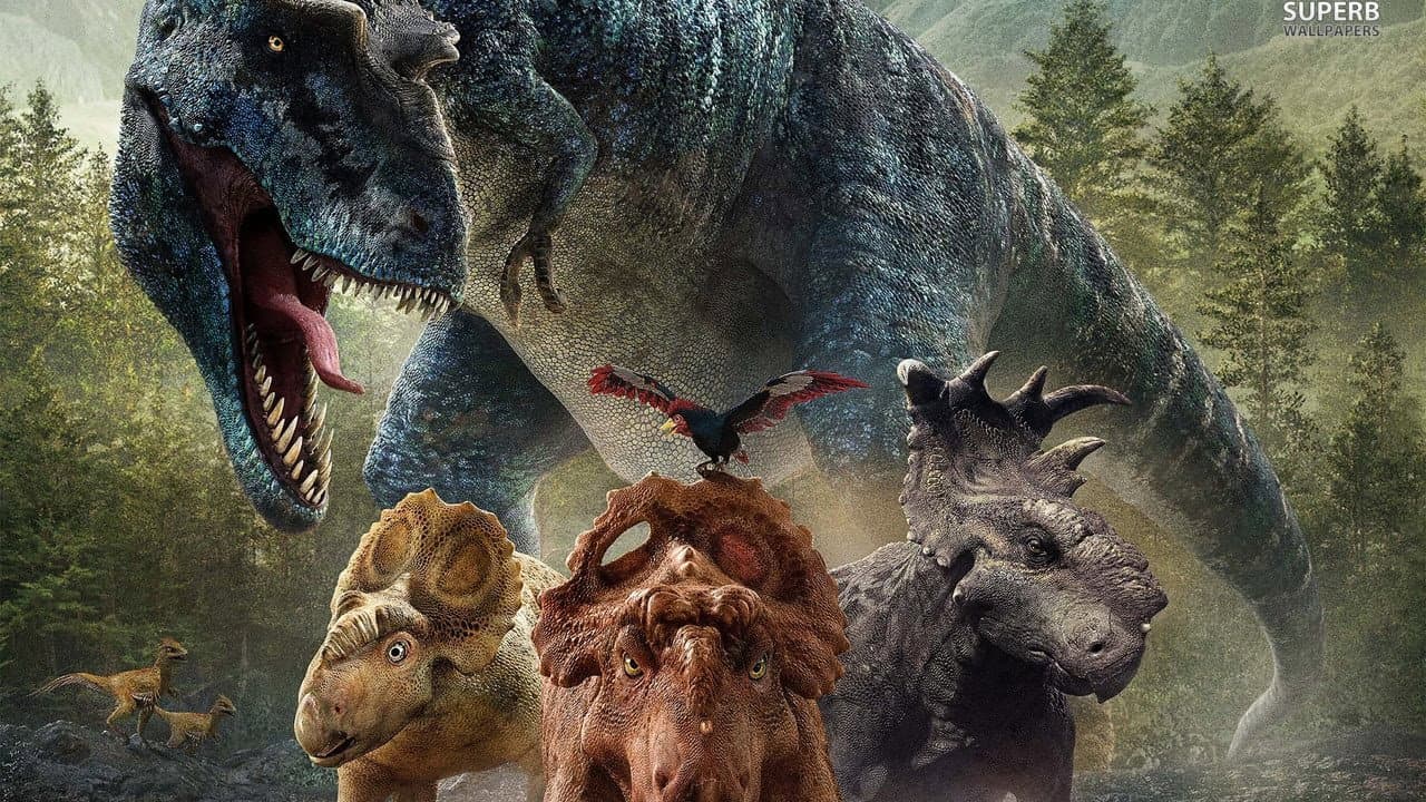 Póster oficial de la película Caminando con Dinosaurios en alta calidad HD 4K