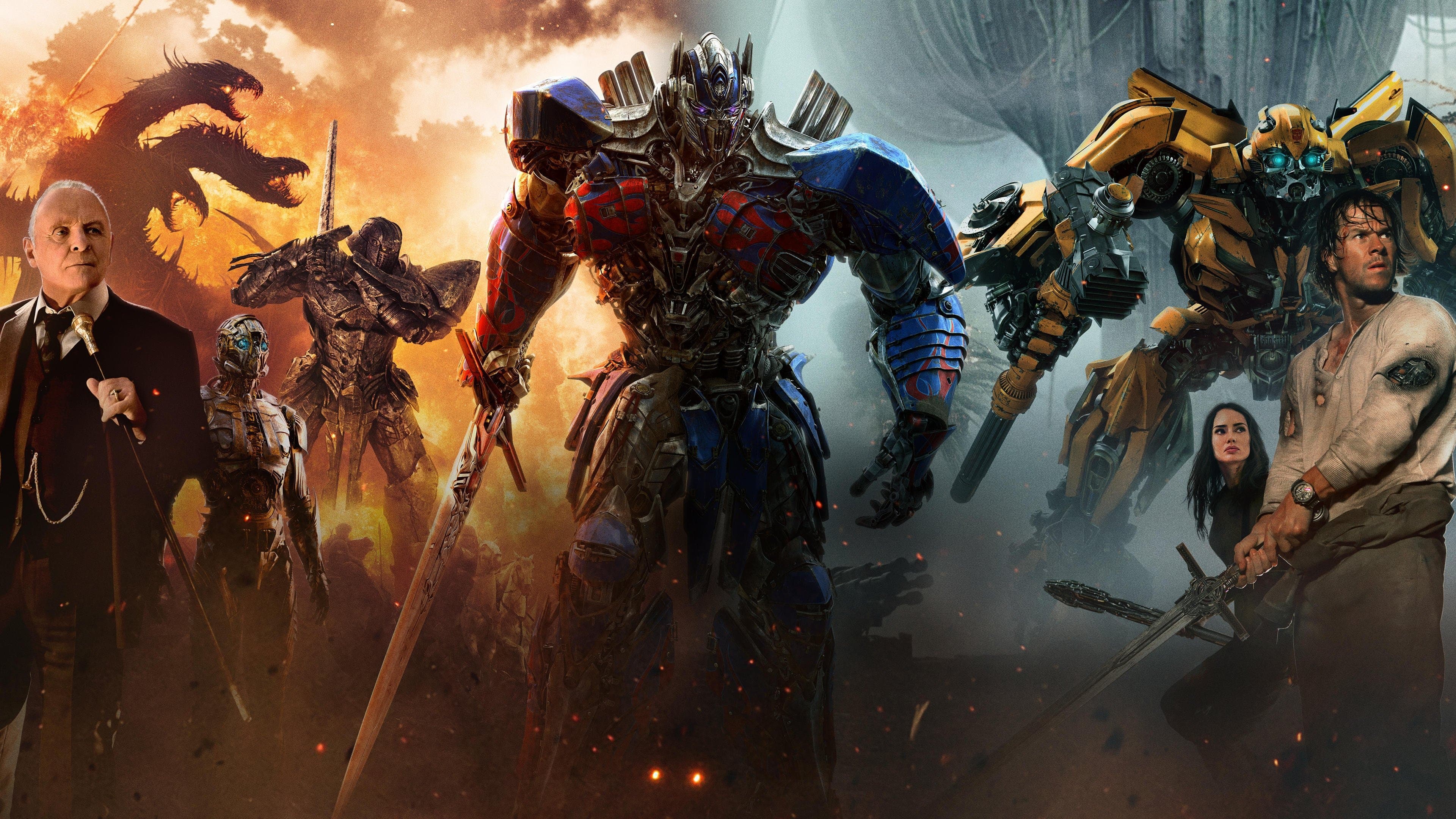 Póster oficial de la película Transformers: El último caballero en alta calidad HD 4K