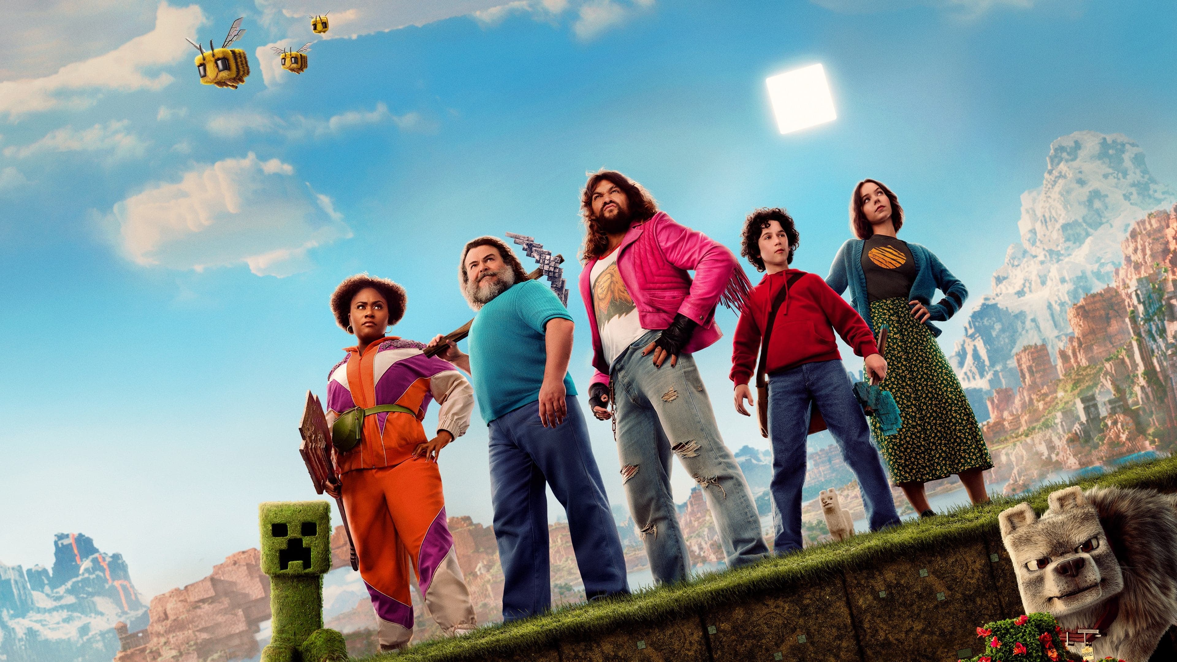 Póster oficial de la película Una película de Minecraft en alta calidad HD 4K