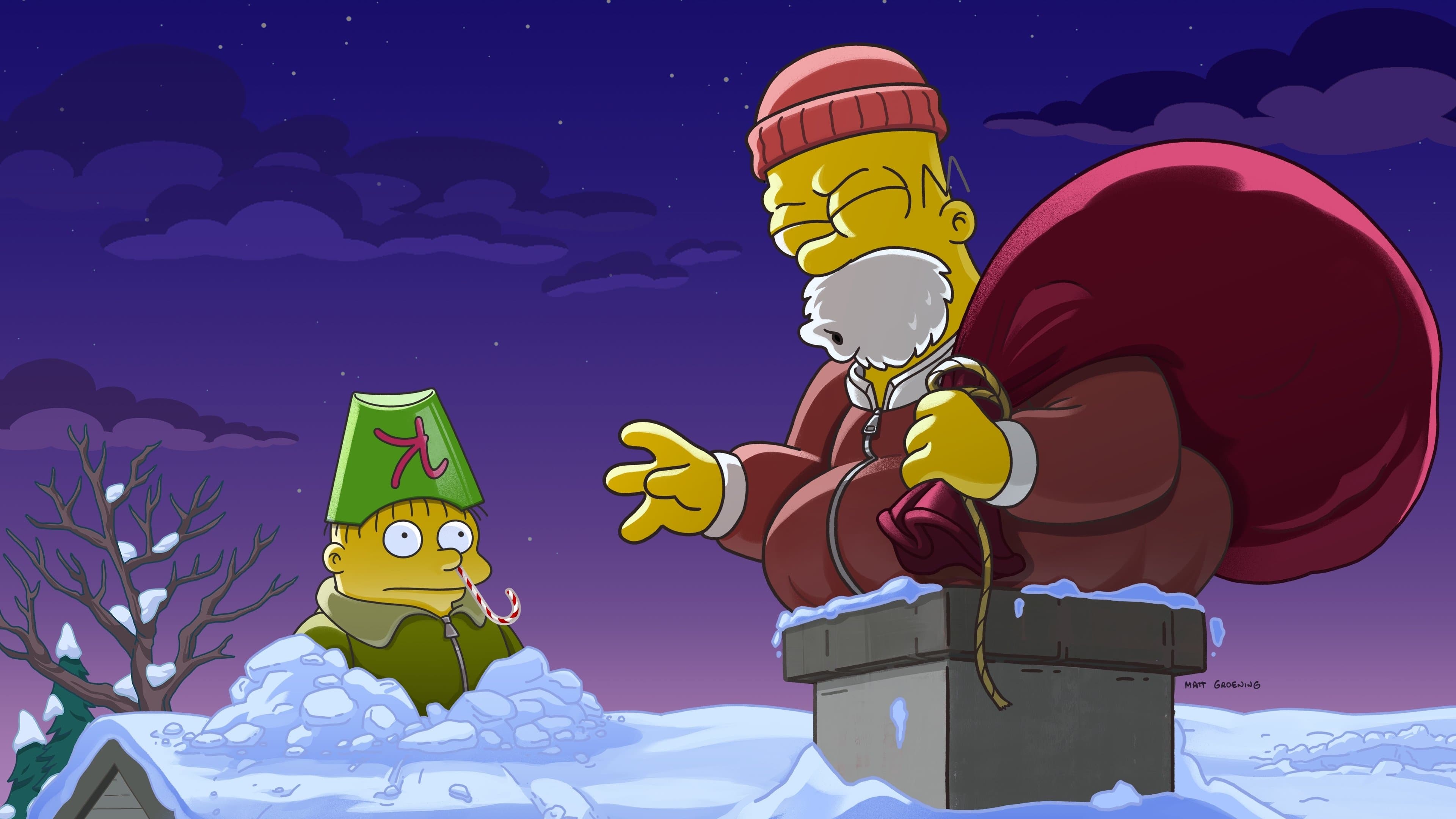 Póster oficial de la película Los Simpson: Santa Homero en alta calidad HD 4K