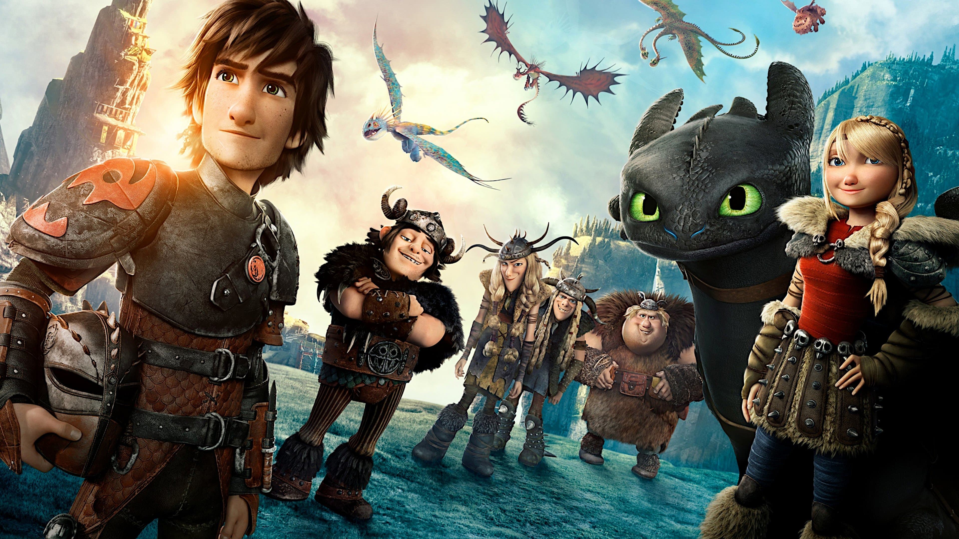 Póster oficial de la película Cómo entrenar a tu dragón 2 en alta calidad HD 4K