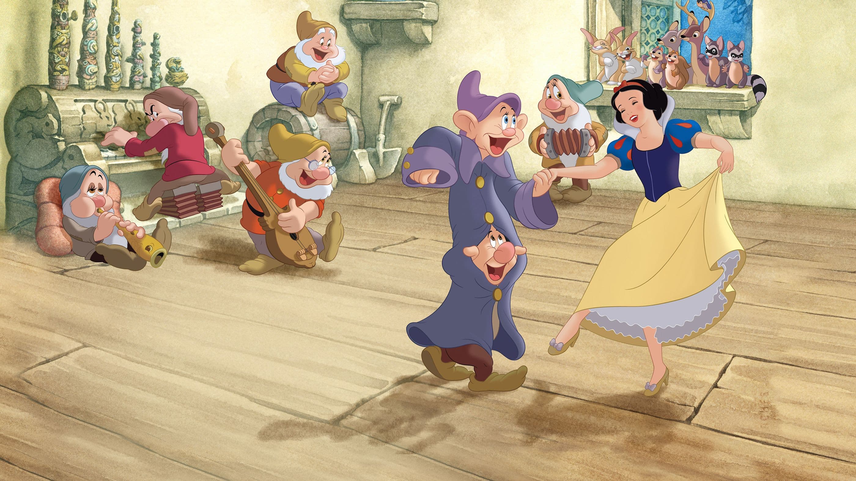 Póster oficial de la película Blancanieves y los siete enanitos en alta calidad HD 4K