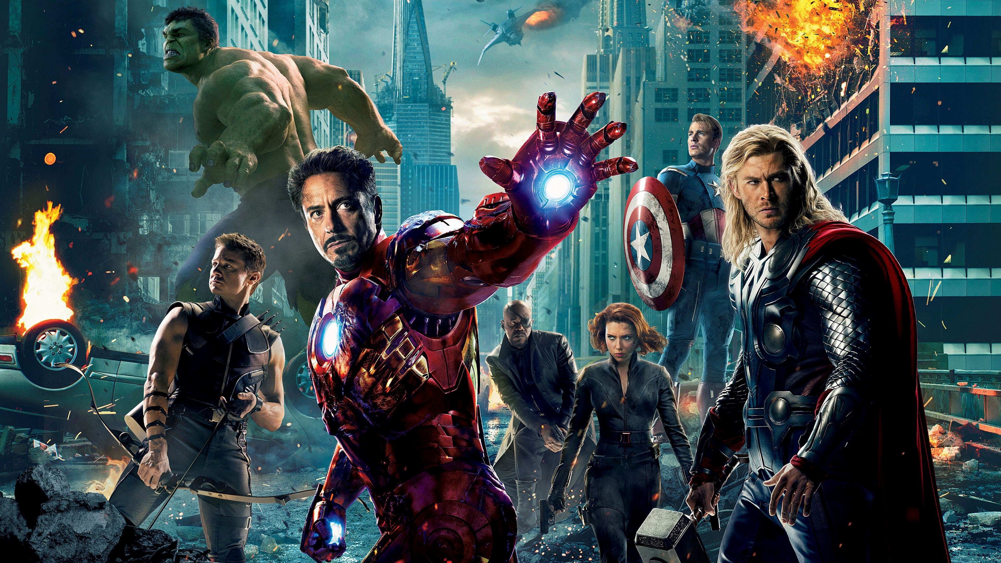 Póster oficial de la película The Avengers: Los Vengadores en alta calidad HD 4K