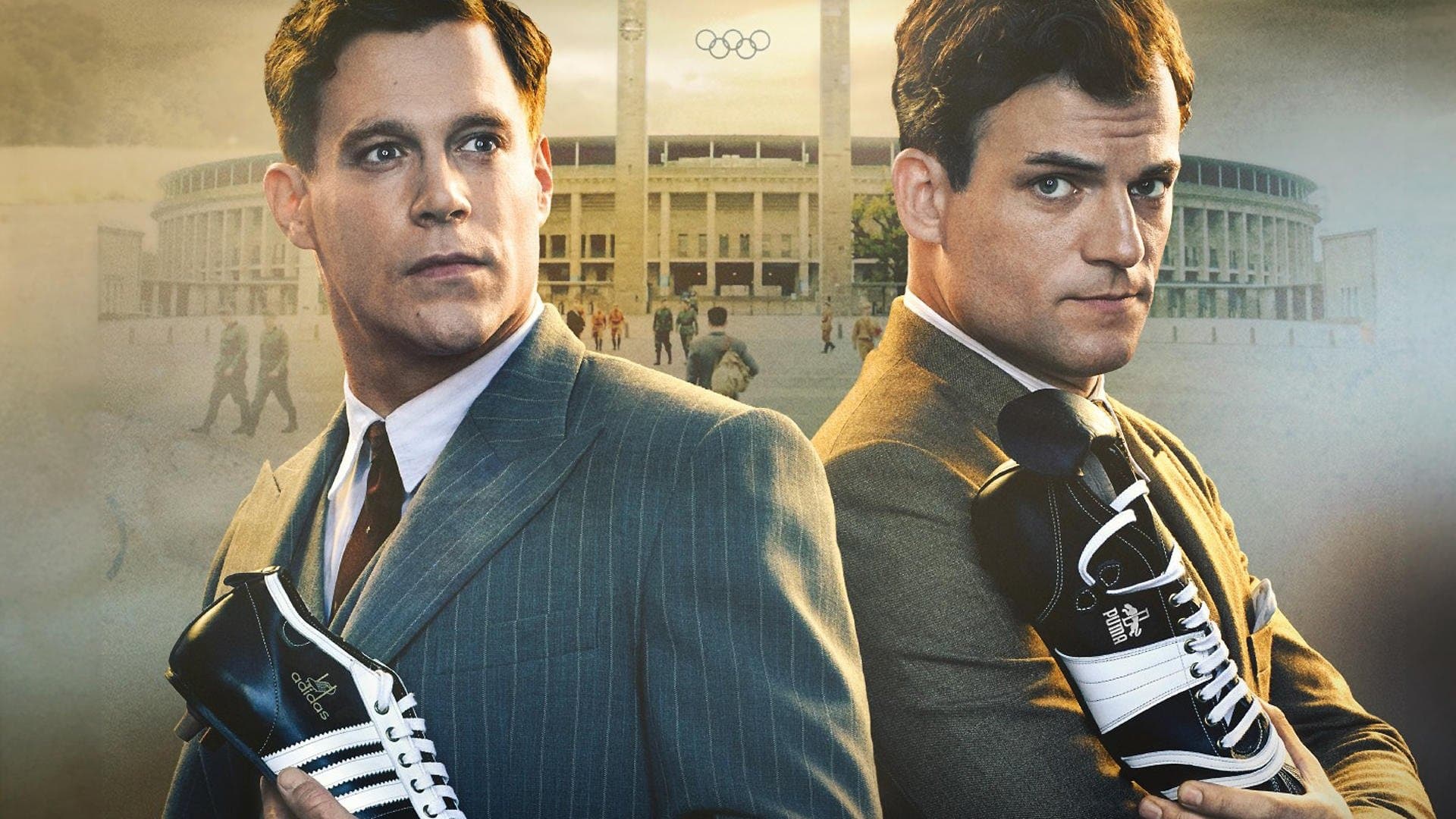 Póster oficial de la película Duelo de hermanos: la historia de Adidas y Puma en alta calidad HD 4K