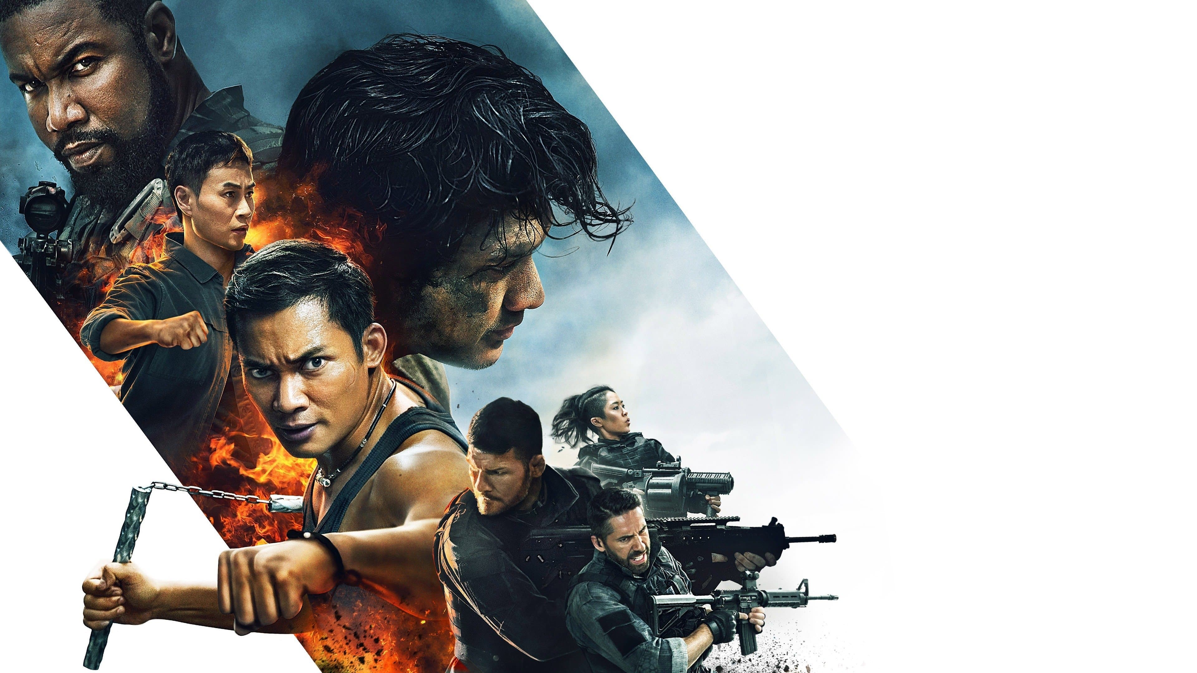 Póster oficial de la película La triple amenaza en alta calidad HD 4K
