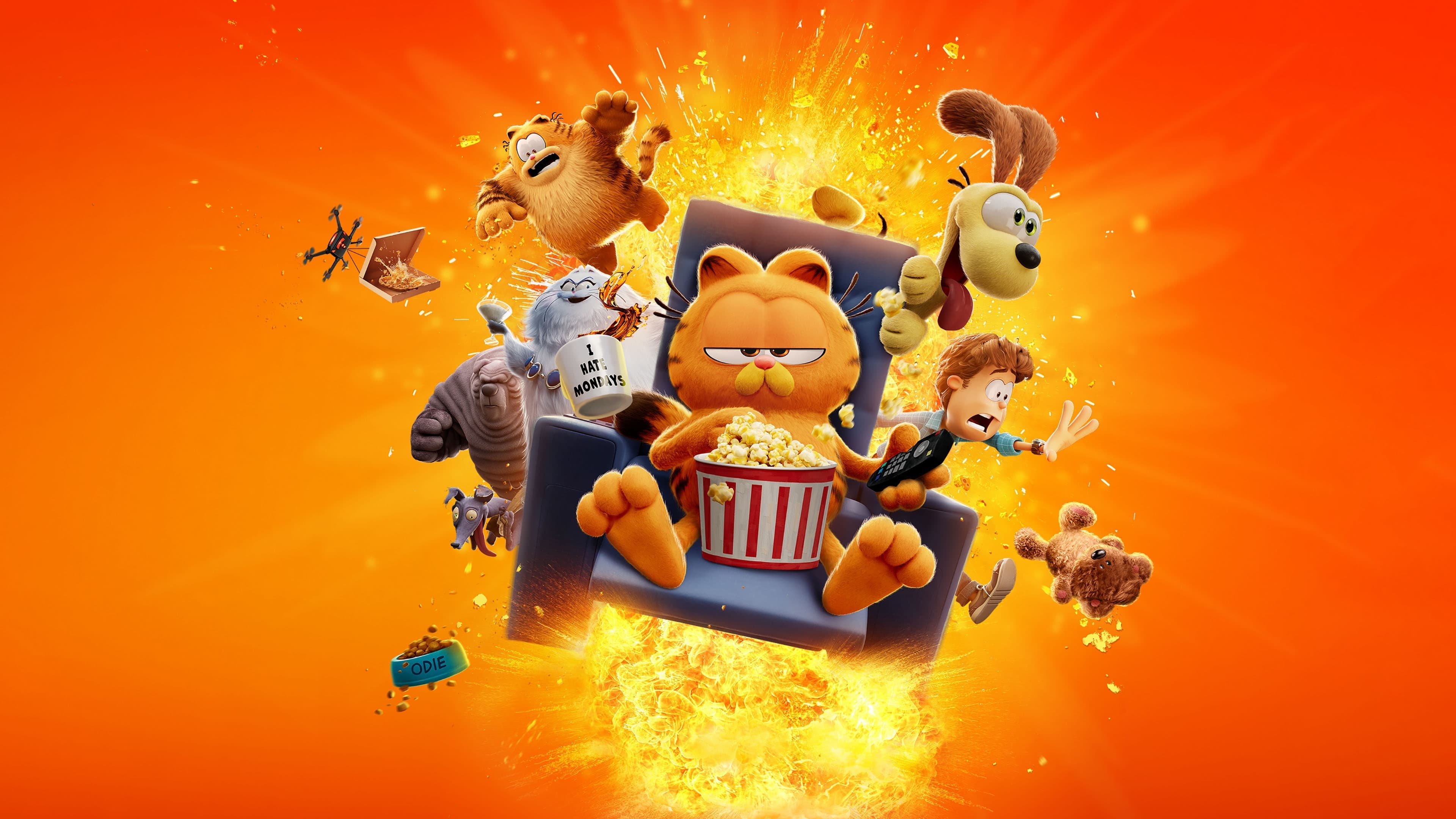 Póster oficial de la película Garfield: Fuera de casa en alta calidad HD 4K