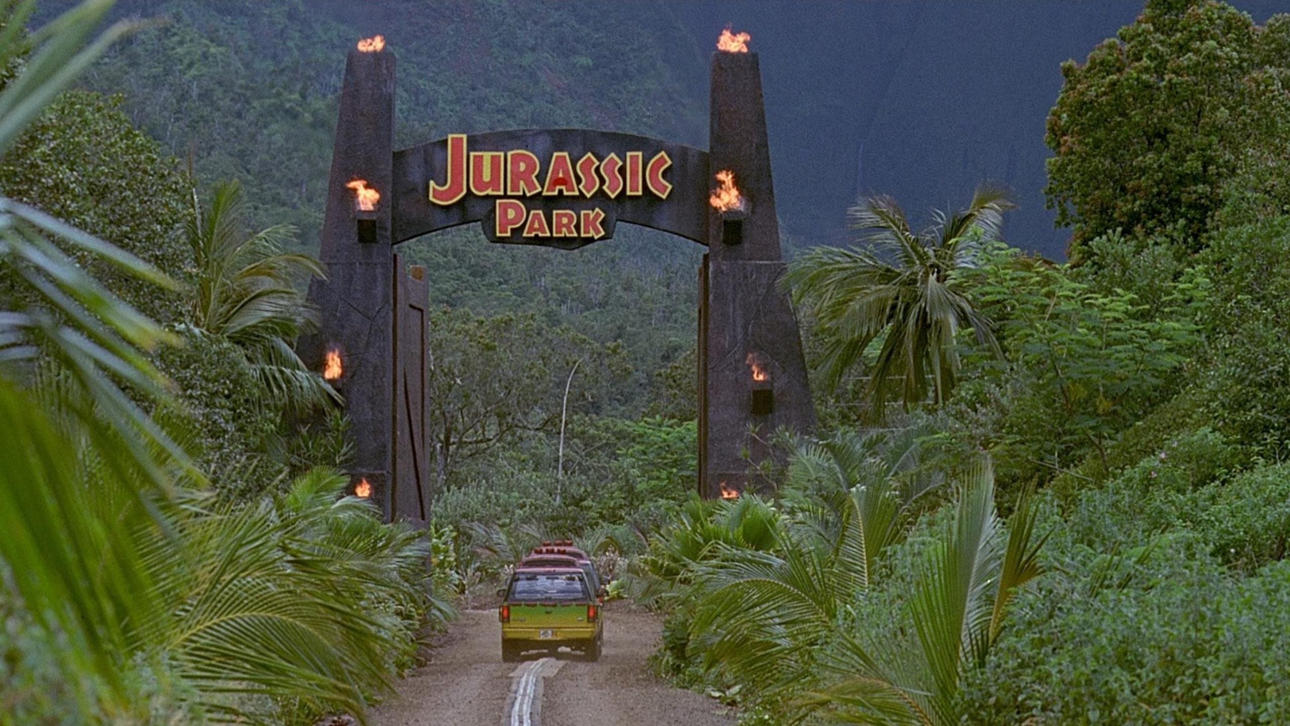 Póster oficial de la película Parque jurásico en alta calidad HD 4K