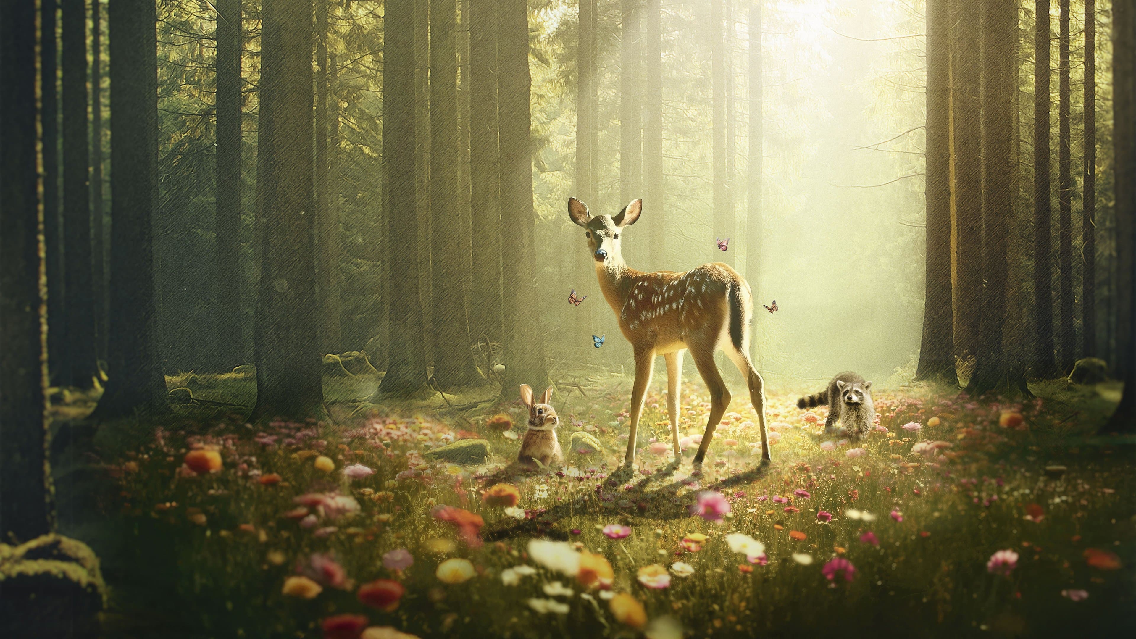 Póster oficial de la película Bambi, una vida en el bosque en alta calidad HD 4K