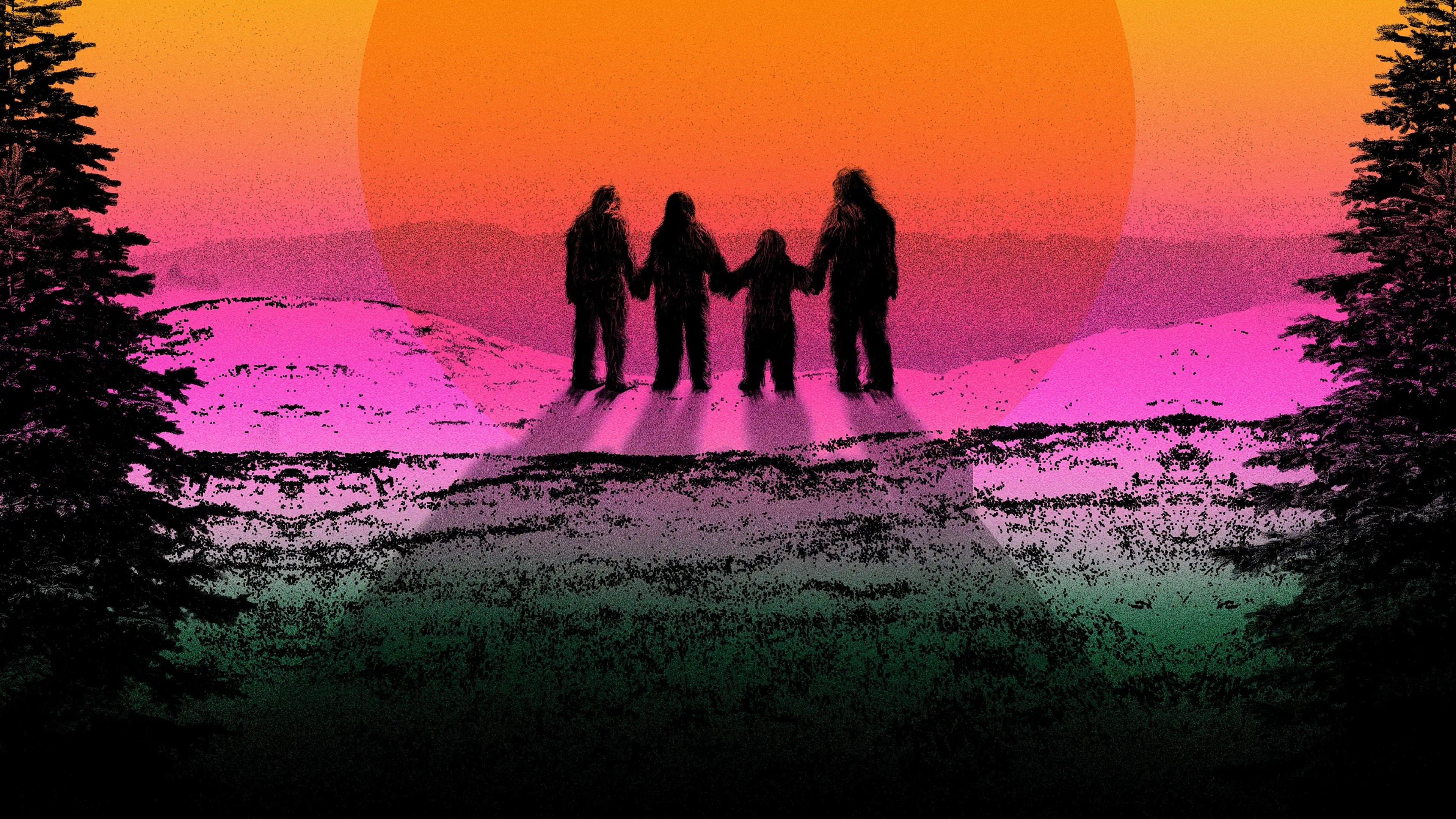 Póster oficial de la película Sasquatch Sunset en alta calidad HD 4K