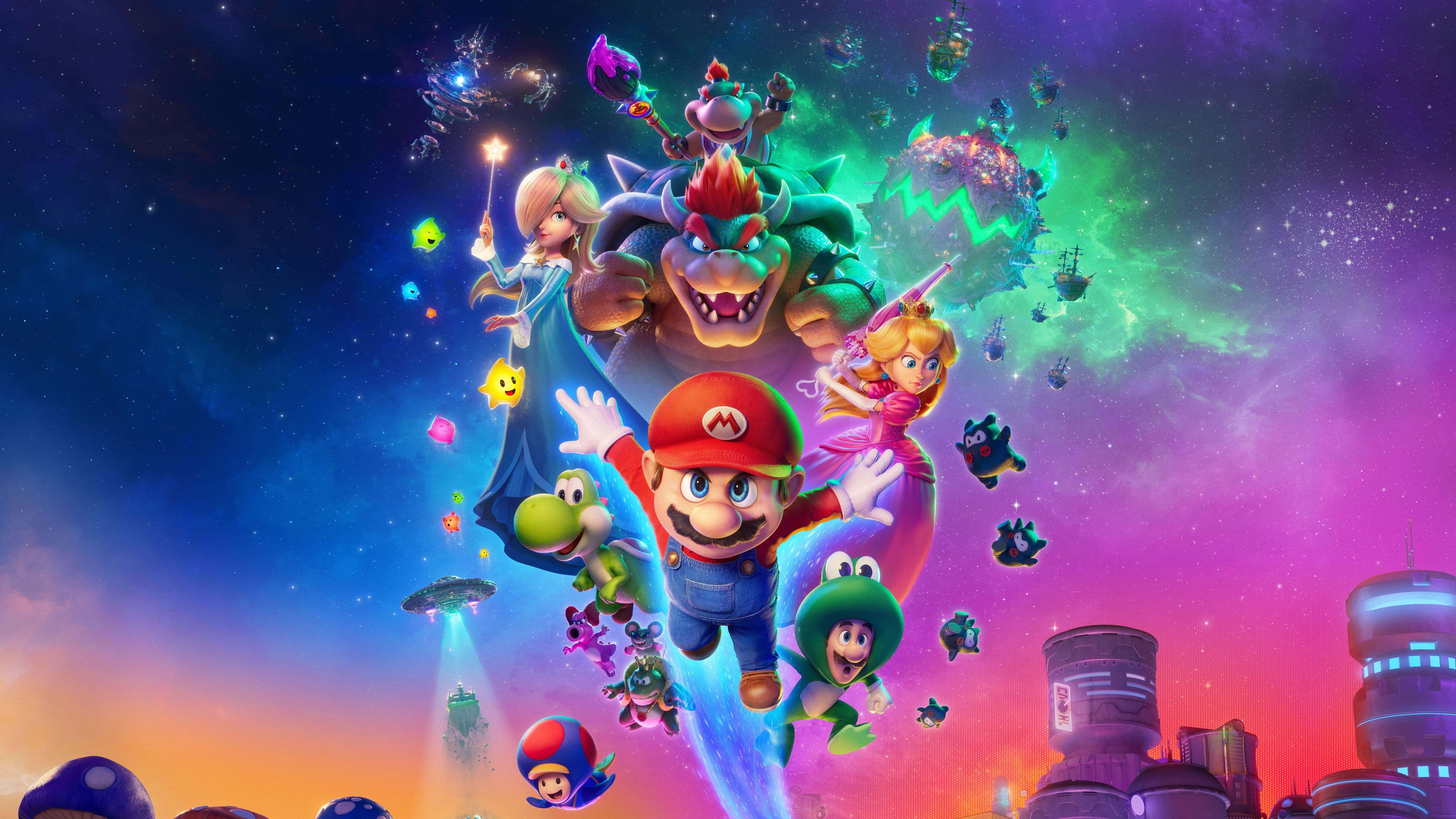 Póster oficial de la película Super Mario Galaxy: La película en alta calidad HD 4K