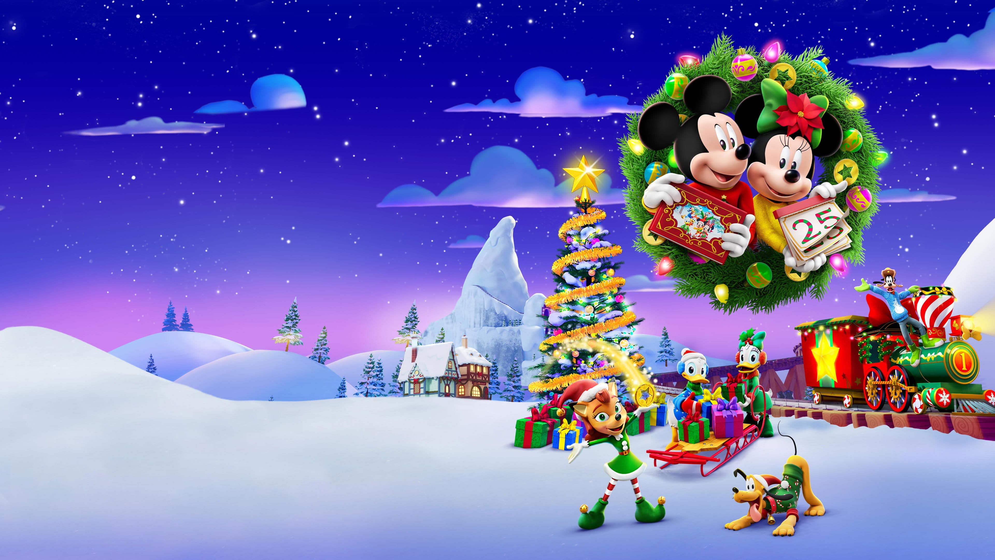Póster oficial de la película Mickey y un montón de navidades en alta calidad HD 4K