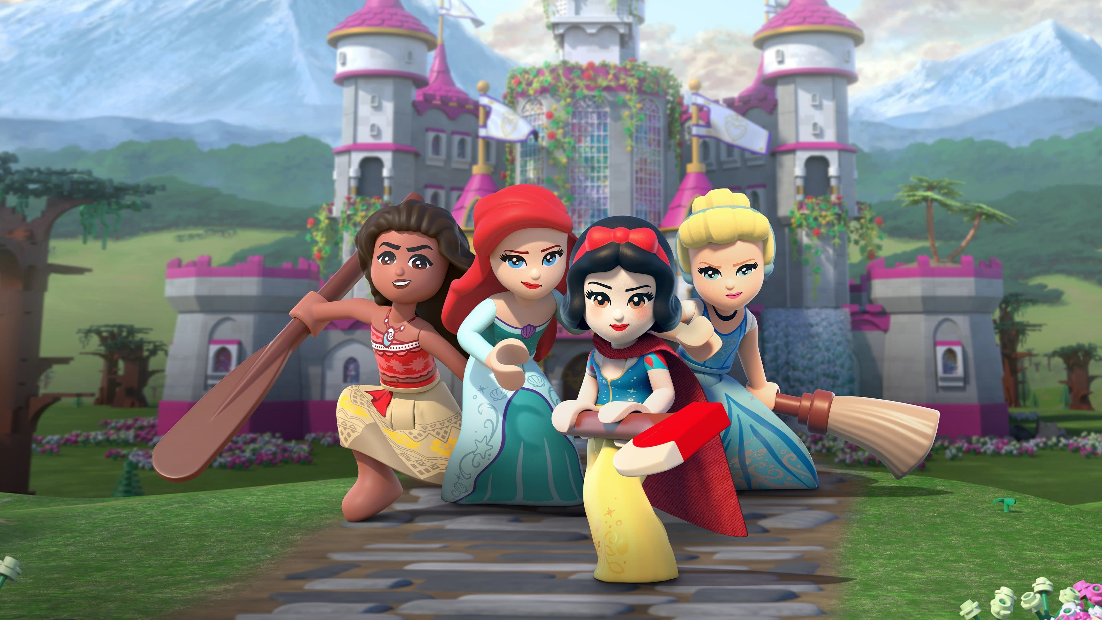 Póster oficial de la película LEGO Princesas Disney: Villanos unidos en alta calidad HD 4K