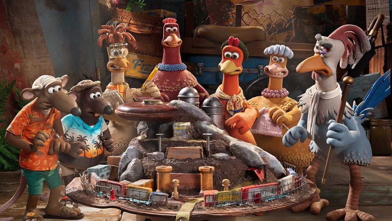 Póster oficial de la película Pollitos en fuga: El origen de los nuggets en alta calidad HD 4K