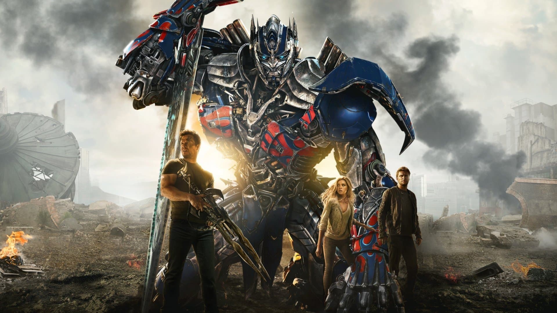 Póster oficial de la película Transformers: La era de la extinción en alta calidad HD 4K