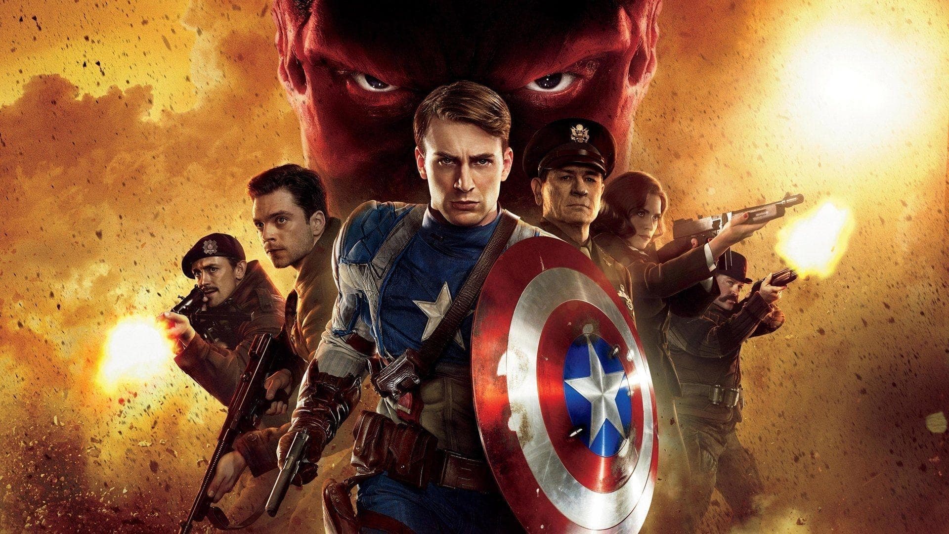 Póster oficial de la película Capitán América: El primer vengador en alta calidad HD 4K