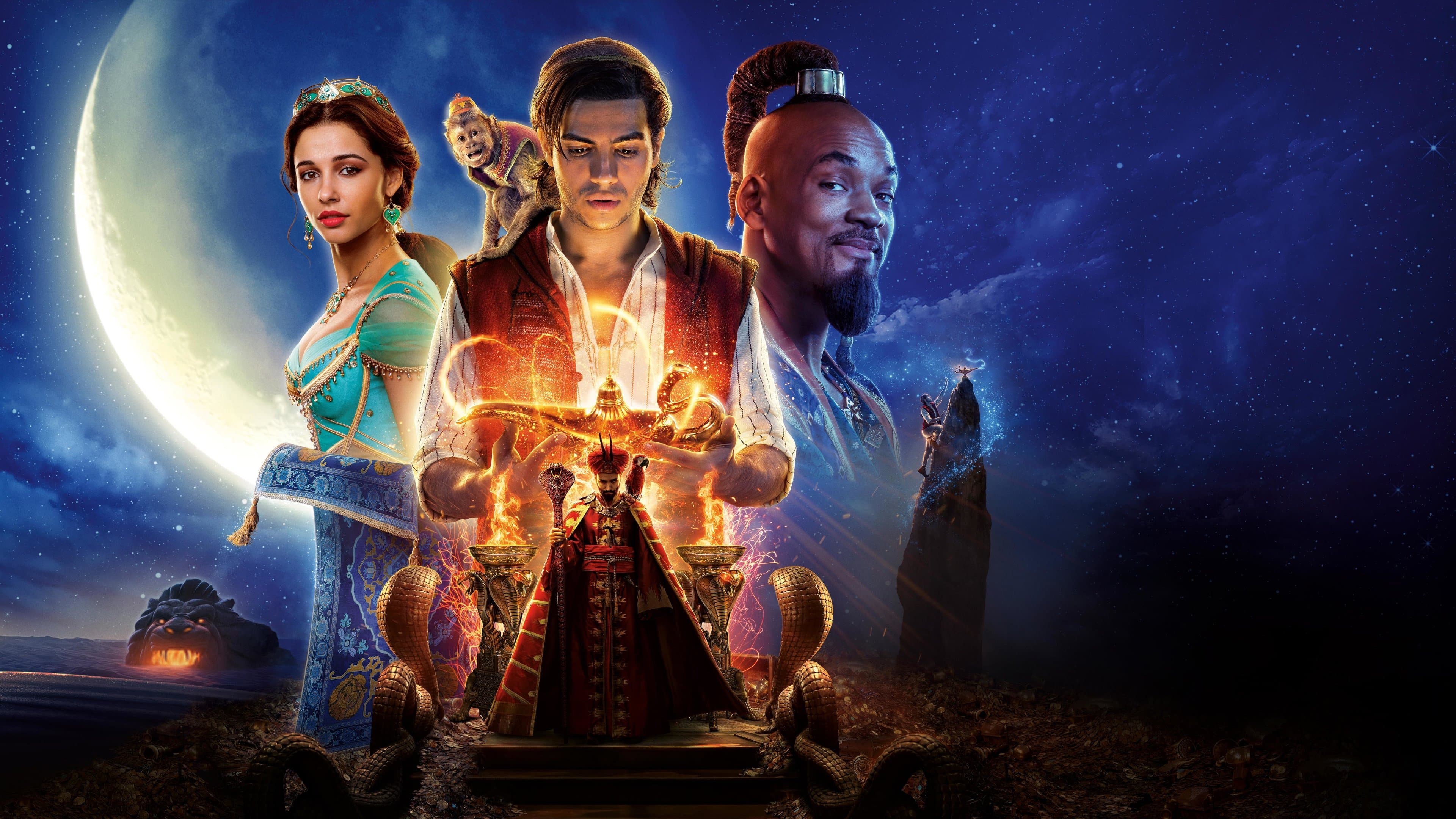 Póster oficial de la película Aladdin en alta calidad HD 4K