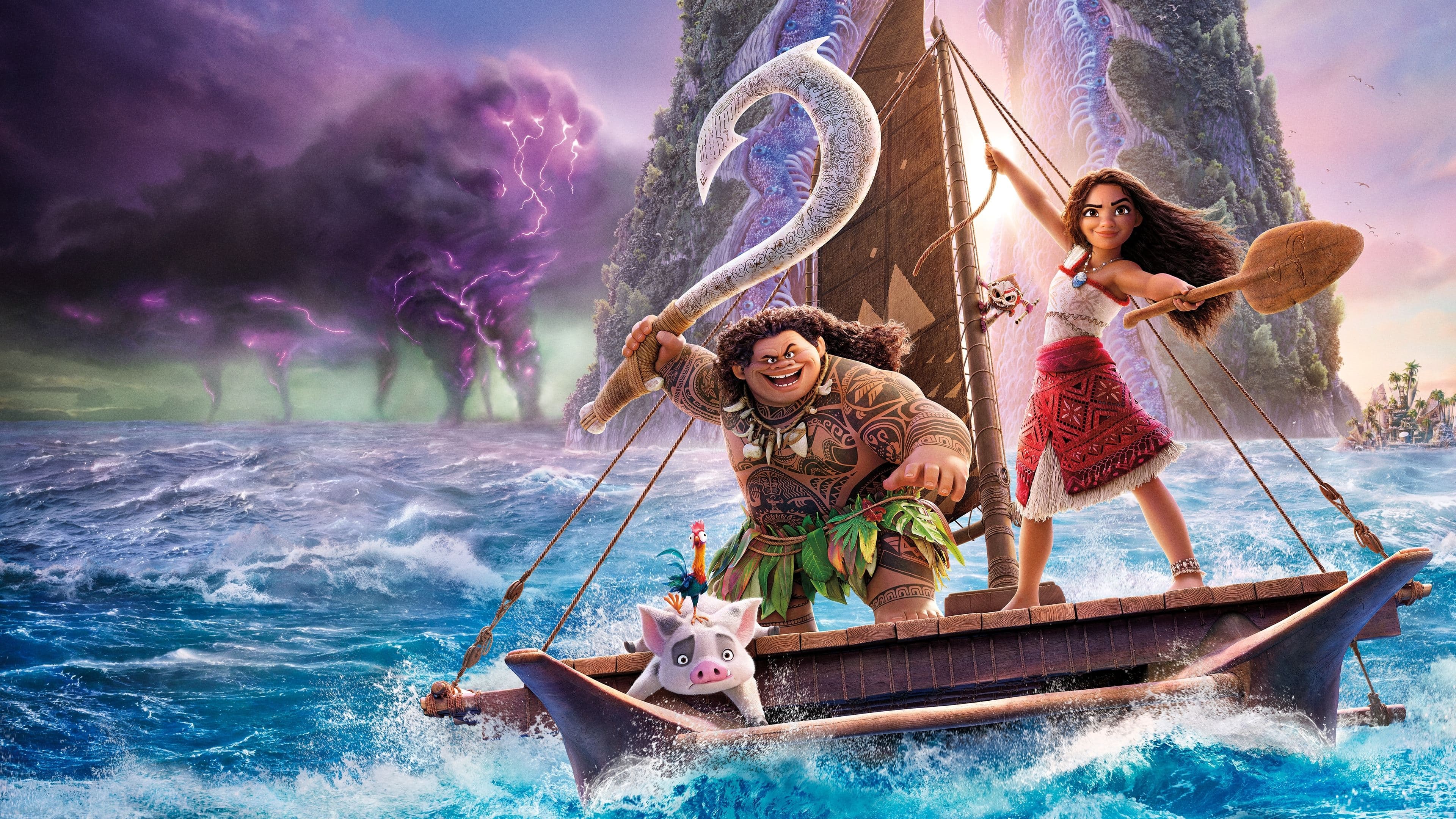 Póster oficial de la película Moana 2 en alta calidad HD 4K
