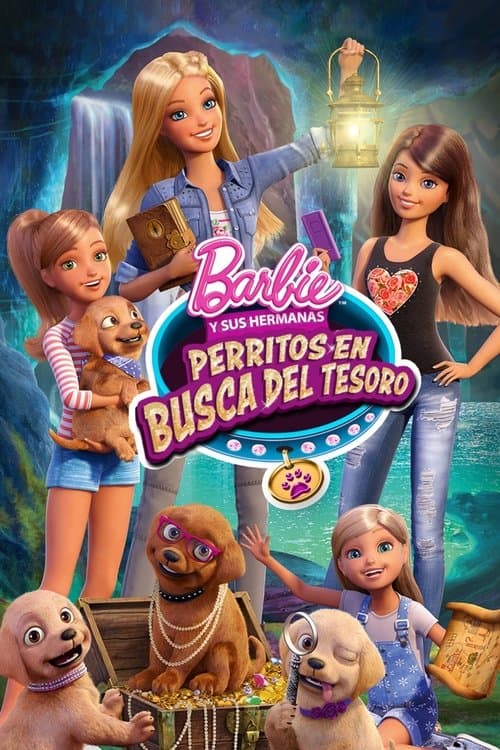 Póster oficial de la película Barbie y sus hermanas: perritos en busca del tesoro en alta calidad HD 4K