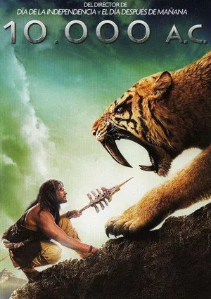 Póster oficial de la película 10.000 a.C. estrenada en 2008