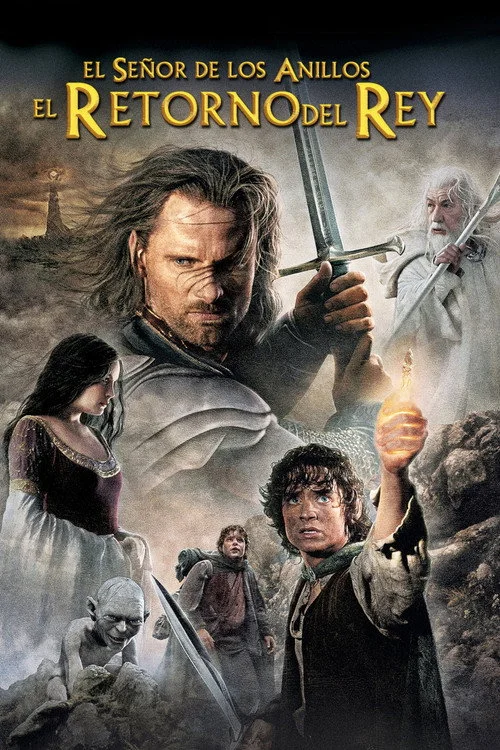 Póster oficial de la película El señor de los anillos: El retorno del rey estrenada en 2003