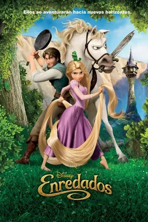 Póster oficial de la película Enredados estrenada en 2010