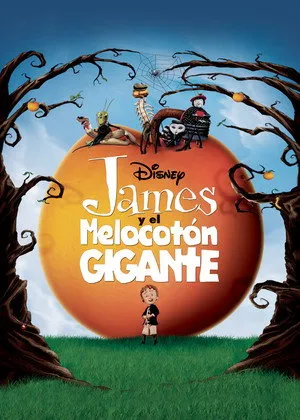 Póster oficial de la película Jim y el durazno gigante estrenada en 1996