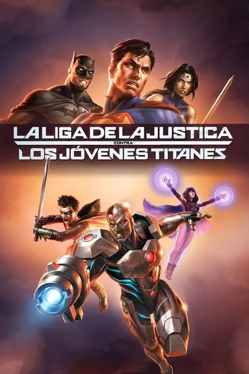 Póster de la película Liga de la Justicia y Jóvenes Titanes: Unión en acción (2016)